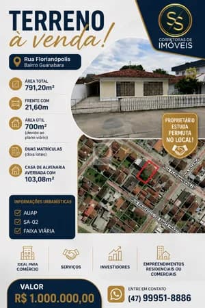 Terreno à Venda no Bairro Guanabara – Joinville/SC