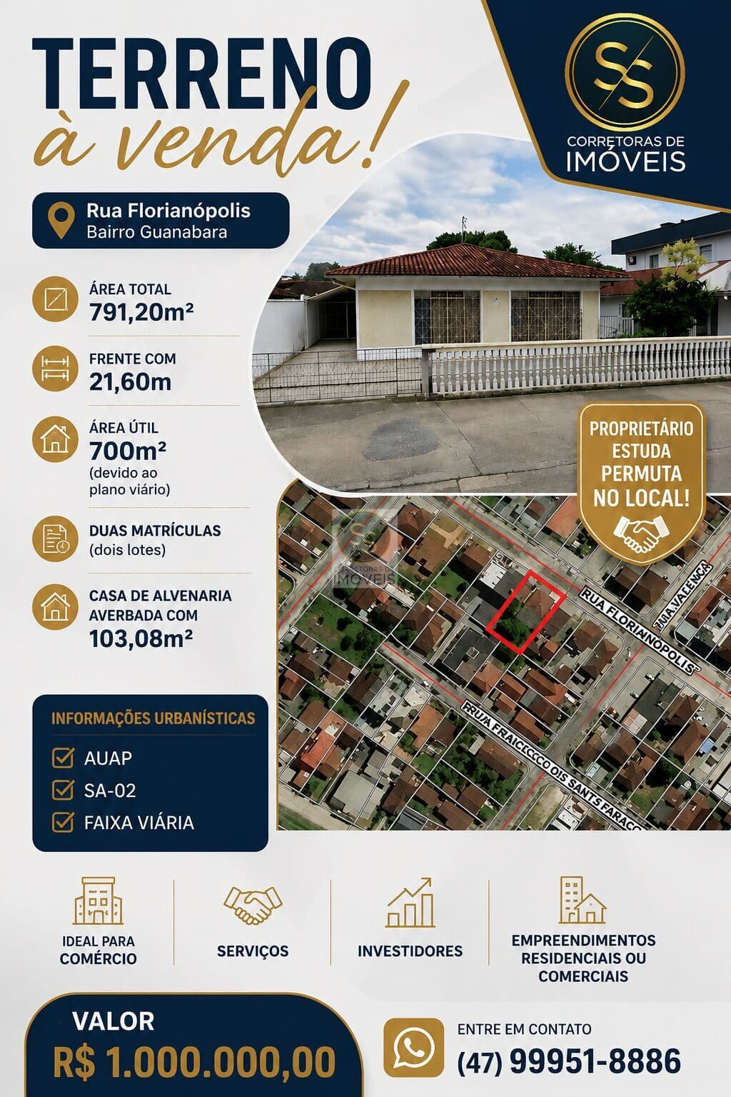 Terreno à Venda no Bairro Guanabara – Joinville/SC