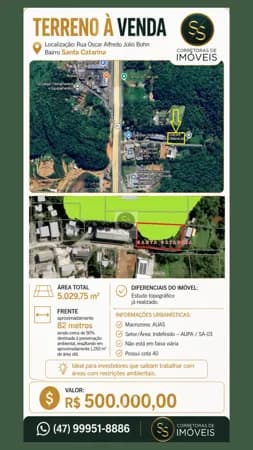 Terreno à Venda – Bairro Santa Catarina | Joinville/SC