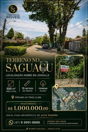 🏞️ Terreno Plano à Venda no Prestigiado Bairro Saguaçu, Joinville/SC