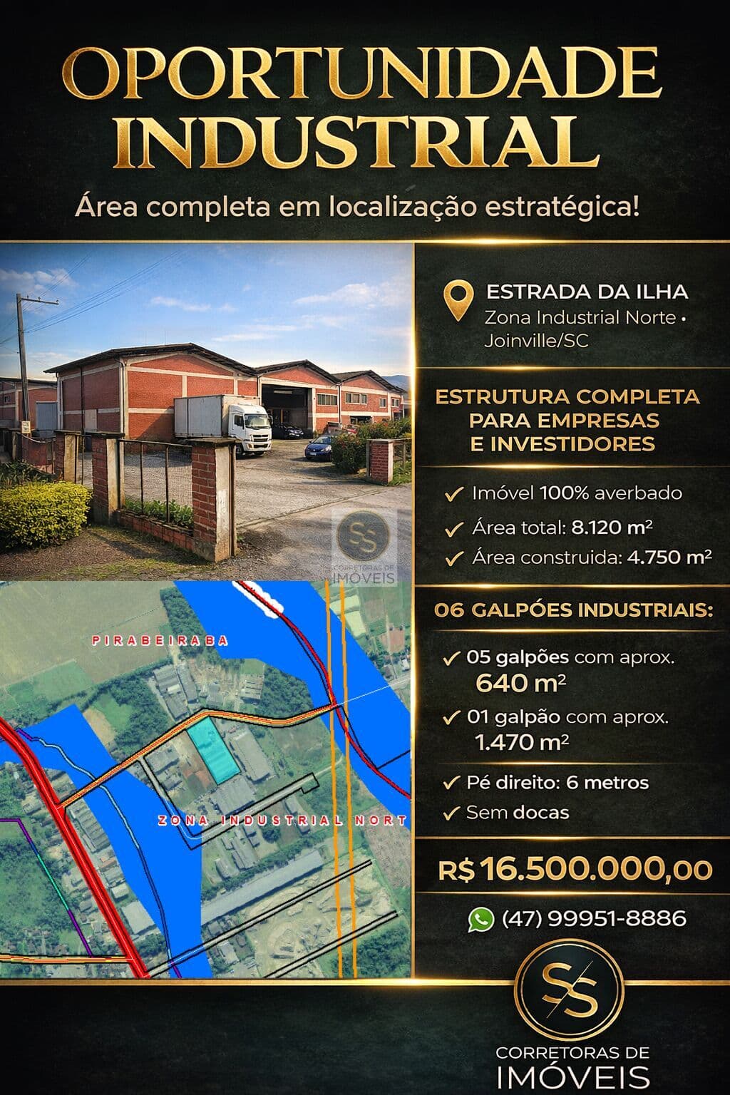 Galpão/Depósito/Armazém em Joinville - Pirabeiraba (Pirabeiraba)