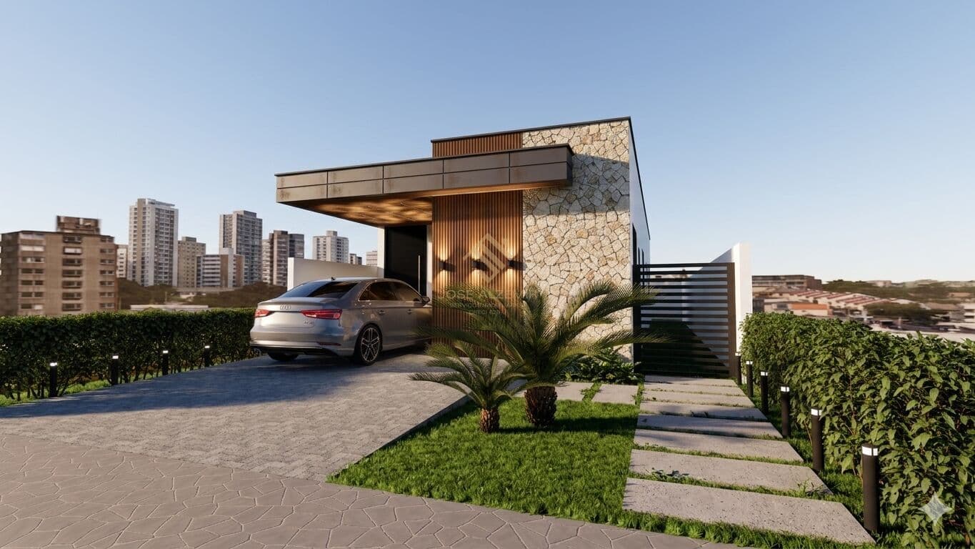Casa Contemporânea com Área Gourmet e Planta Flexível em Condomínio Fechado