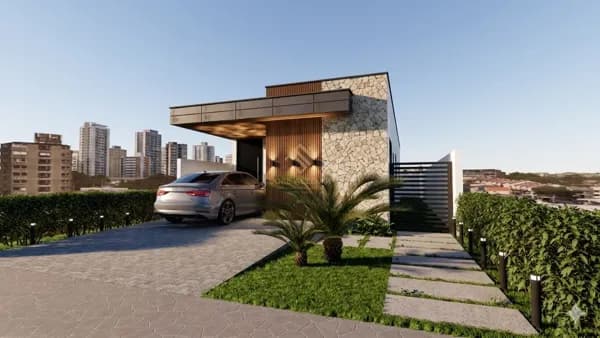 Casa Contemporânea com Área Gourmet e Planta Flexível em Condomínio Fechado