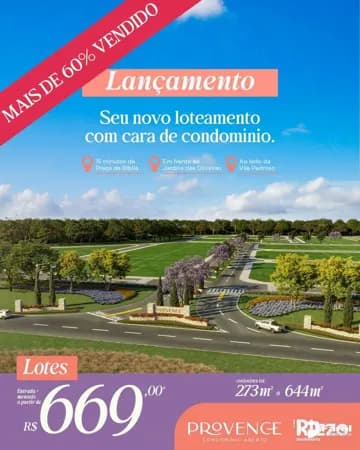 Loteamento Residencial Provence - Lançamento