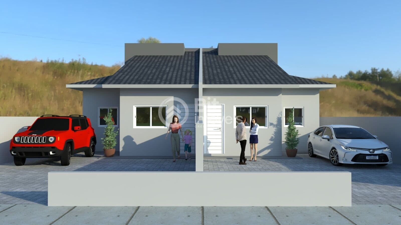 CASA GEMINADA COM DOIS DORMITÓRIOS