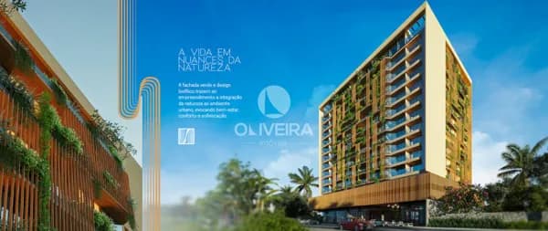 Apartamento à venda quarto e sala com varanda gourmet na Jatiúca, em Maceió-AL