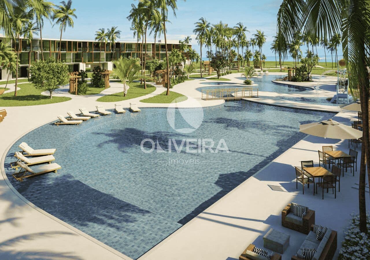 MILAGRES BEACH RESIDENCE- Apartamentos na planta 2 suítes e varanda a beira-mar de São Miguel dos Milagres