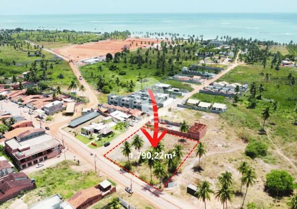Terreno Comercial de Esquina com 1.790m² no Centro de São Miguel dos Milagres – Frente para a AL-101 Norte