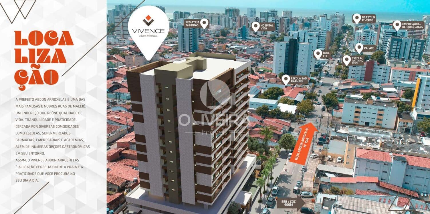 Edifício Vivence - Lançamento de apartamentos de 87 a 92m² com 3 quartos, sendo 1 master e ampla varanda gourmet