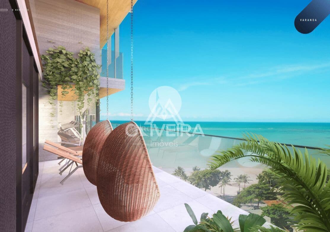 Studio Beira Mar na Pajuçara - Maceió/AL, com infraestrutura de hotel.
