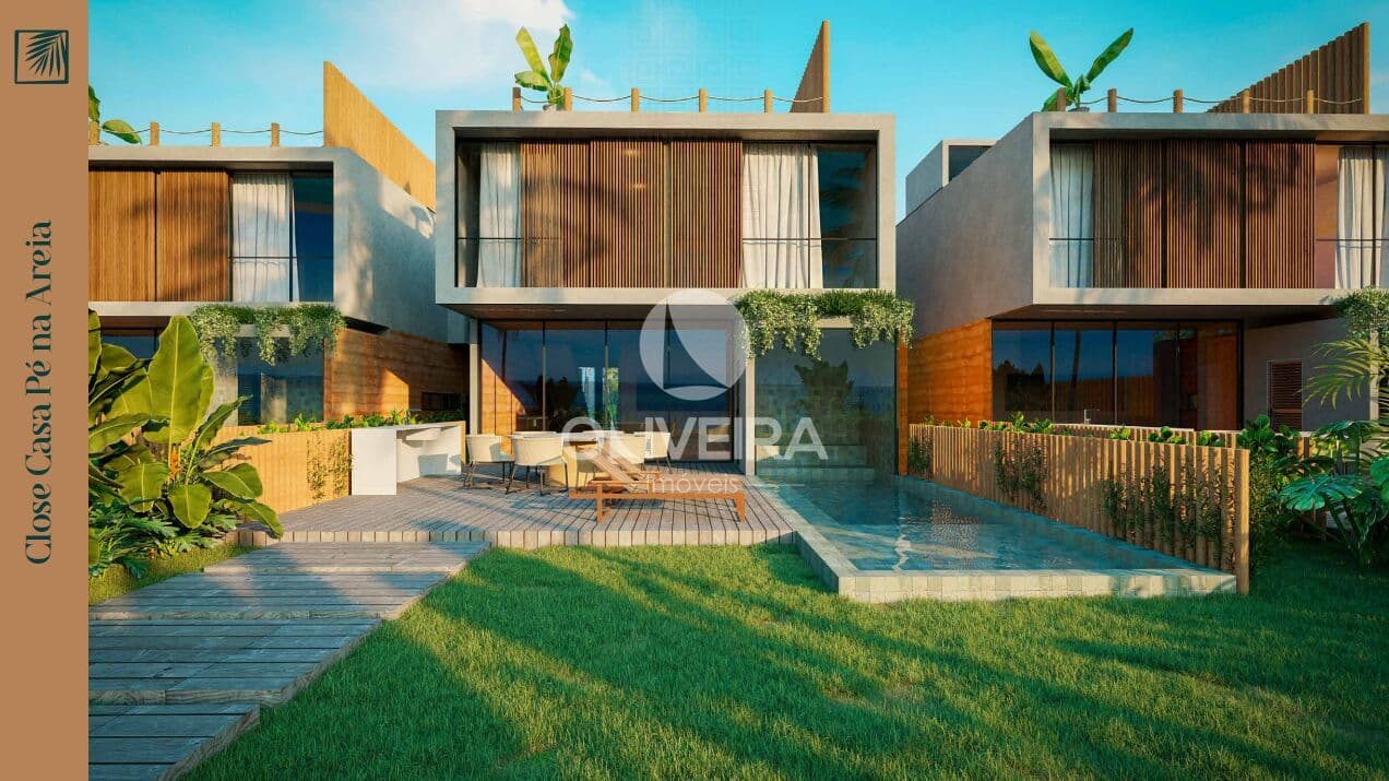 Casa de alto padrão 6 suítes frente mar na Praia do Patacho com 336m² de área construída, piscina, sauna e rooftop