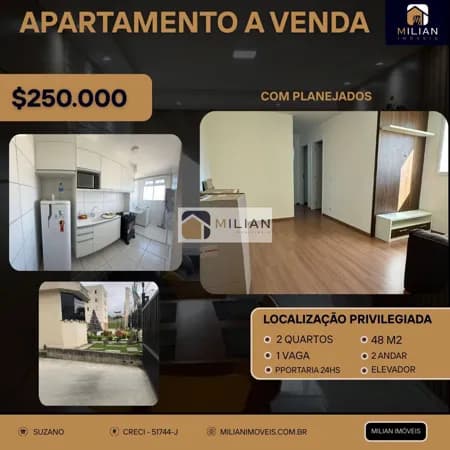 Apartamento à Venda Mobiliado - Vila Amorim/ Suzano