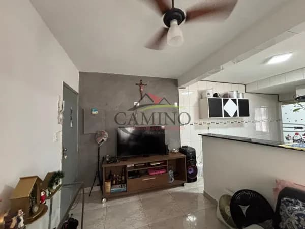 Apartamento de 1 dormitório, 50 m², próximo à praia do Tombo, Guarujá/SP.