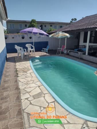 CASA 03 DORMITÓRIOS COM PISCINA- BAL. SHANGRI-LÁ - PONTAL DO PARANÁ