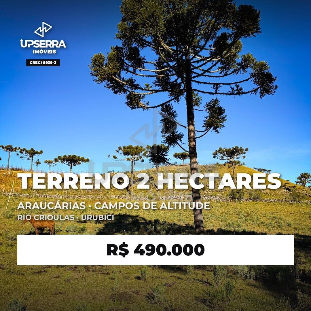 Casa + galpão em terreno 2 hectares · Rio Crioulas · Urubici · 4 km do asfalto