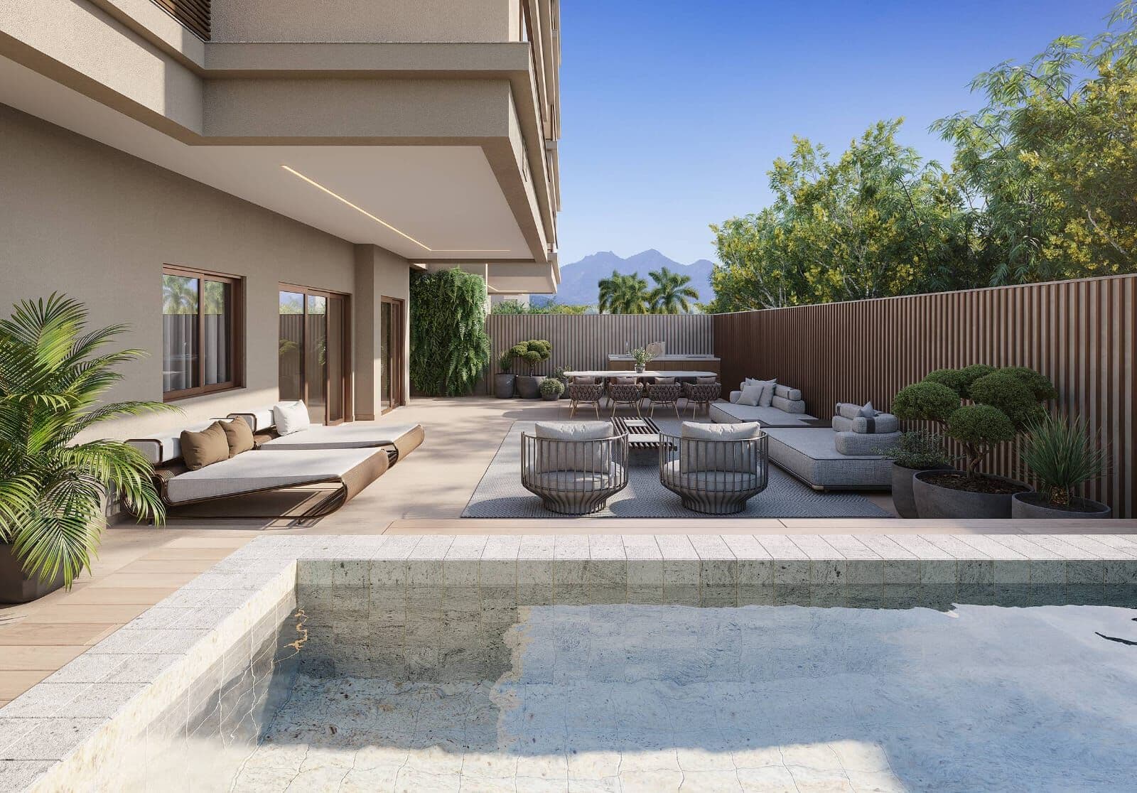 Apartamento Garden com 4 quartos para vender na Barra da Tijuca, 288m2, Bosque da Barra - Ox Park Design