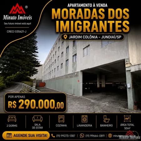 José Xavier orsoSpdent66h5li7 8 7cg8m 0a4m6gitg3 i m1cgi20c64 m 6g94fg n 1uhApartamento 50m² à venda – Conjunto Residencial Moradas dos Imigrantes Jardim Colônia, Jundiaí -SP
