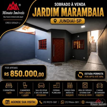 Casa Sobrado Sobrado à Venda – Jardim Marambaia – Jundiaí/SP R$ 920.000,00