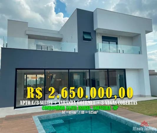 Sobrado de Alto Padrão - Louveira/SP Loc: Condomínio Santa Isabel / Fase 2 Valor = R$ 2.650.000,00
