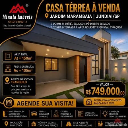 Jardim Marambaia | Jundiaí/SP | 3 dormitórios sendo 1 suíte