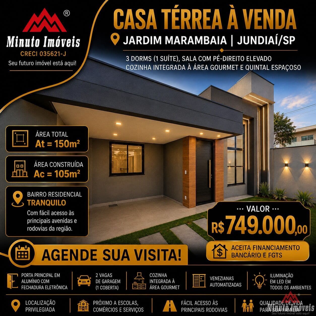 Jardim Marambaia | Jundiaí/SP | 3 dormitórios sendo 1 suíte