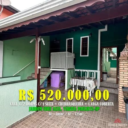 Casa 101m² c/ 2 Dorms c/ 1 Suite + 1 Vaga Coberta Loc: Jardim Cruz Alta, Várzea Paulista-SP Valor=R$ 520.000,00