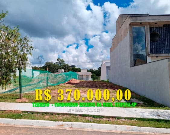 Terreno 150m² , Cond. Reserva da Mata, Currupira, Jundiaí-SP.