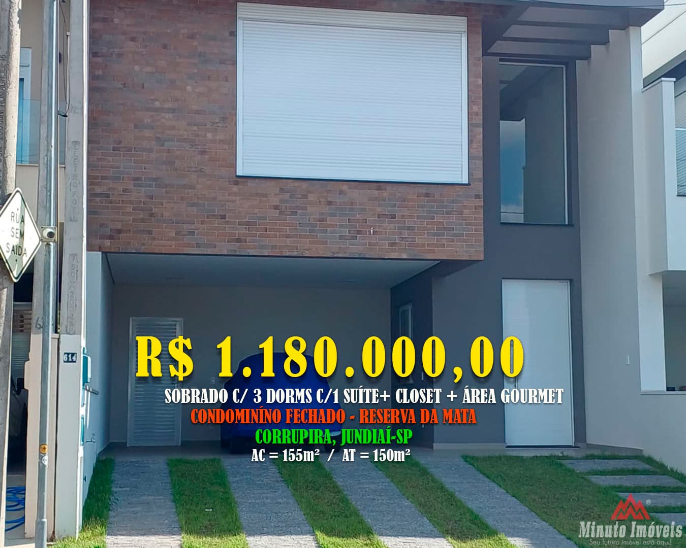Casa c/ 3 Dorms c/ 1 Suíte + Closet + Área Gourmet + Ofurô Loc: Cond. Residencial Reserva da Mata, Jundiaí /SP
