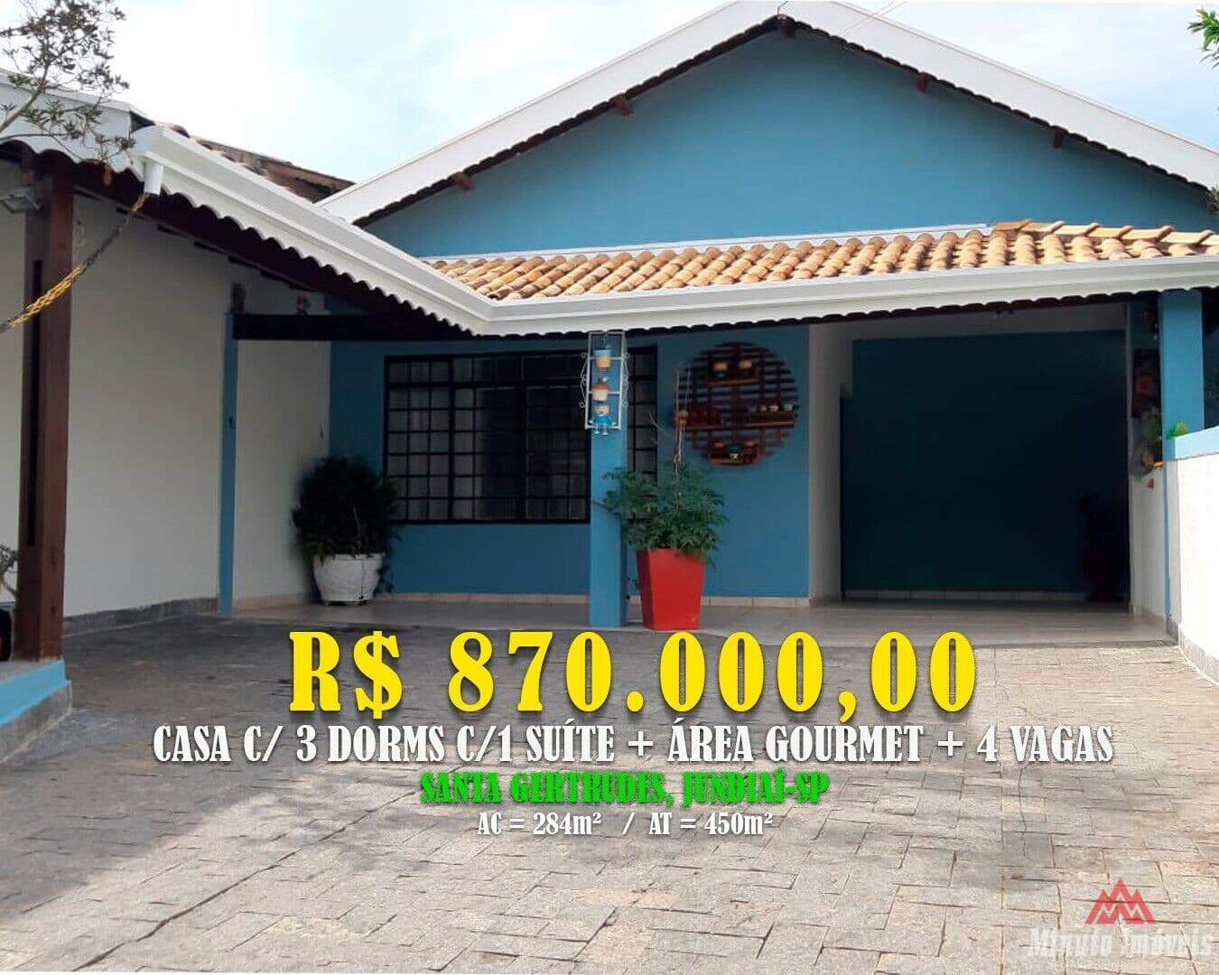 Casa 284m² c/ 3Dorms c / 1 Suíte + 4 Vagas Loc: Santa Gertrudes Jundiaí-SP