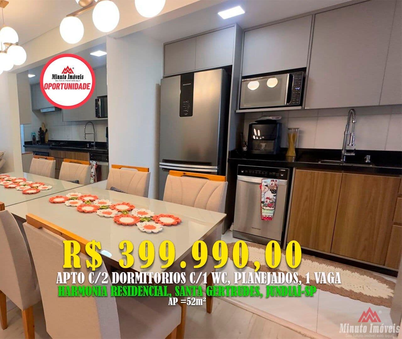 Residencial Harmonia, Santa Gertrudes – Jundiaí/SP Valor: R$ 399.990,00