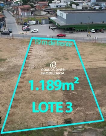 Terreno 1.189m² comercial/residencial - Areias em Paulo Lopes