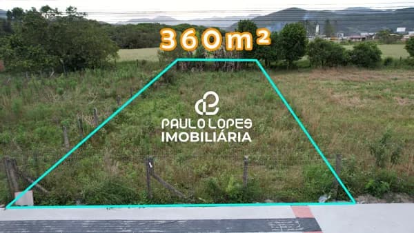 Lote 360m² RUA ASFALTADA na Areias em Paulo Lopes/SC