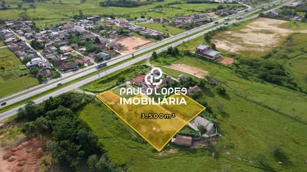 Terreno de 3.500m² na BR 101 em Paulo Lopes/SC