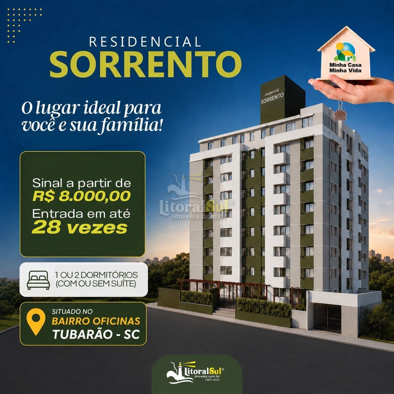 Residencial Sorrento - Financiável pelo Banco Caixa