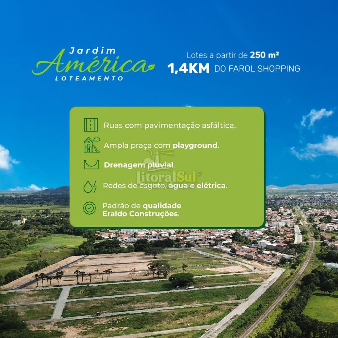 Loteamento Jardim América - Lotes - Litoral Sul Imóveis - Imobiliária - Venda - Tubarão/SC