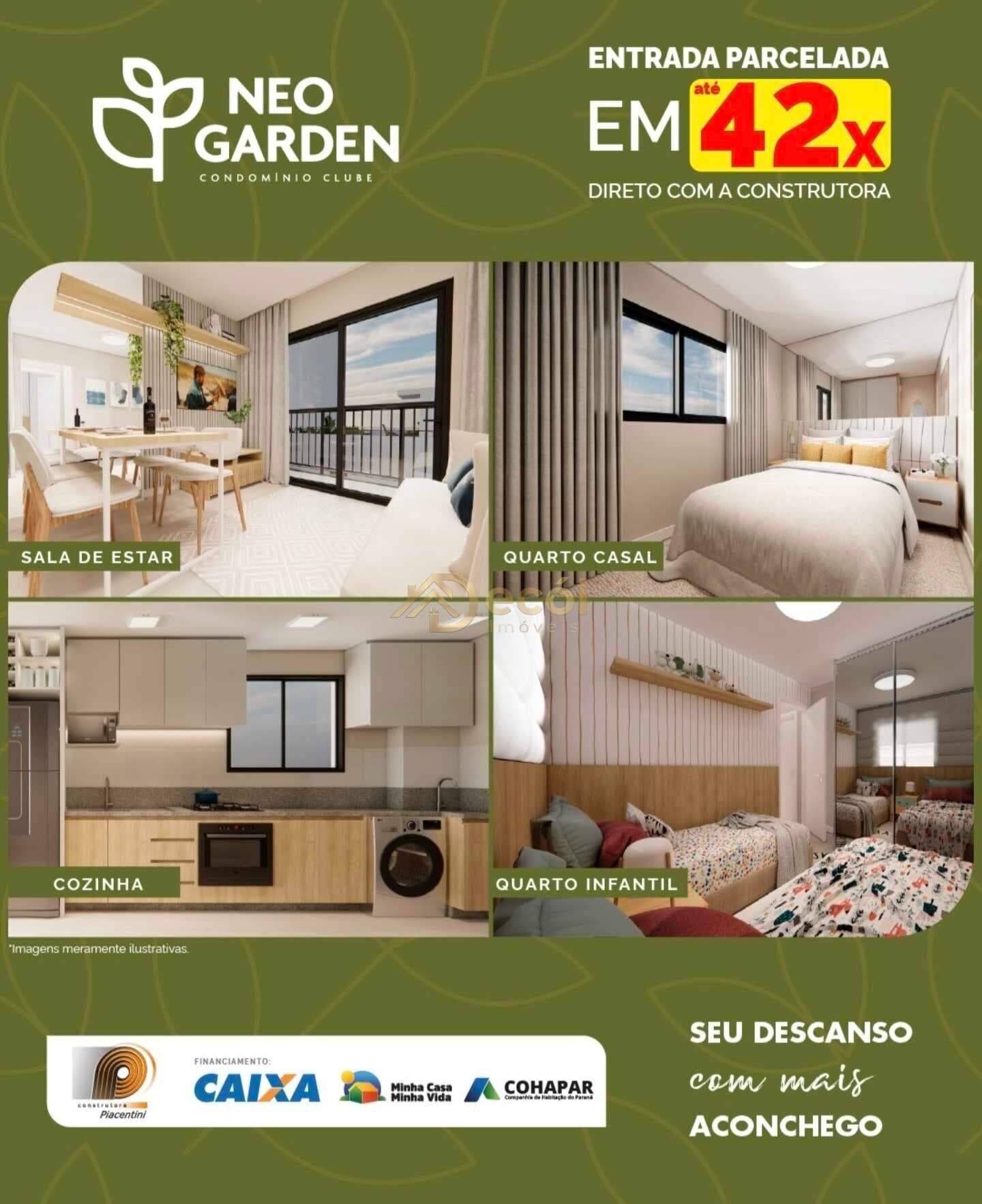 Apartamentos na planta em Campo Largo/PR - entrada parcelada em Até 42X direto com a construtora - UNIDADES A PARTIR DE